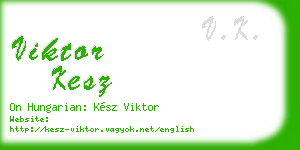 viktor kesz business card